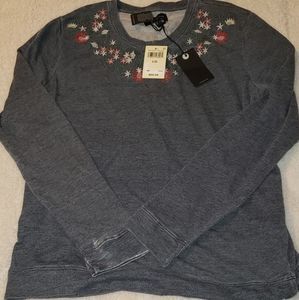 Floral embroidered Lucky Brand Sweater - Blue